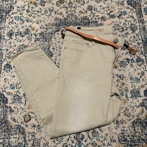 Khaki High Rise Ankle pants